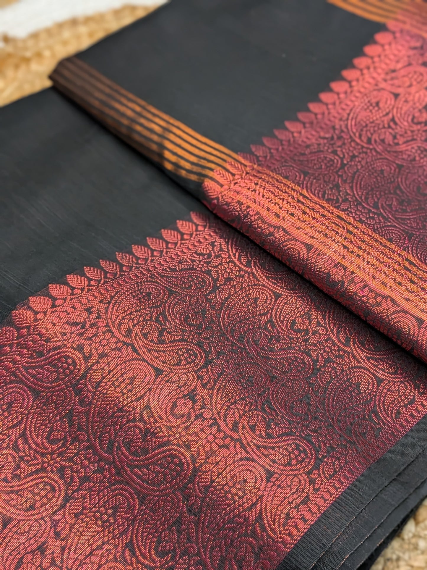Svarna – Semi Banarasi Saree with Golden Zari Elegance