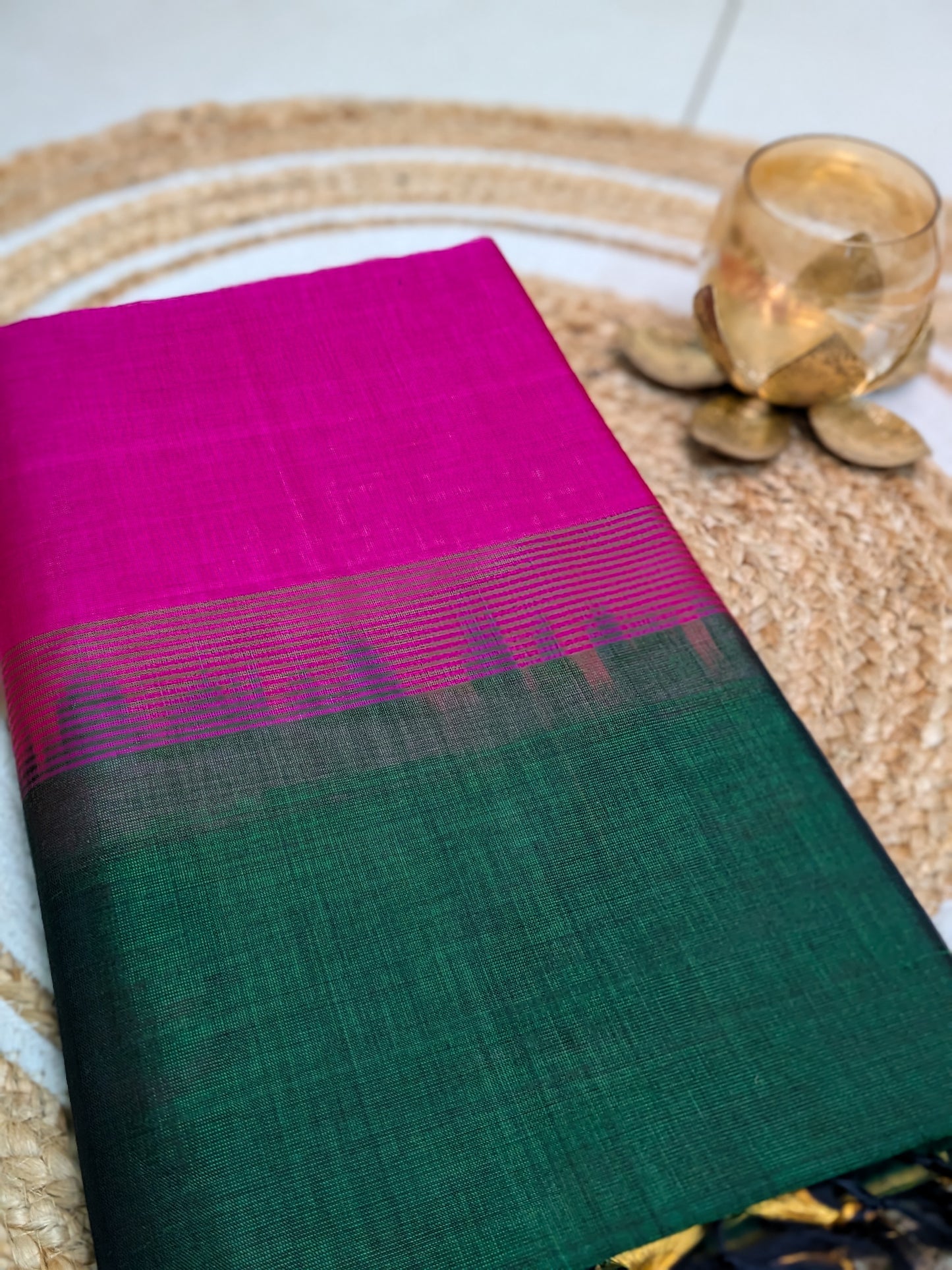 Varnam - Pink Elegance in Pure Kanchipuram Silk Cotton