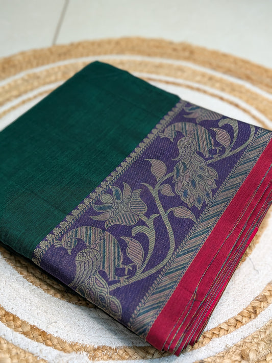 Nira - Kanchi Soft Cotton Saree with Embroidered Elegance