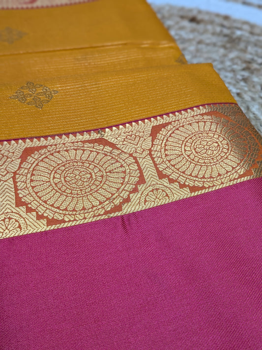 Nayika - Yellow & Rani Pink Sunlit Grace