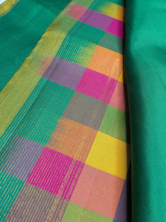 Taarakai - Pure Kanchipuram Silk Saree Emerald Harmony