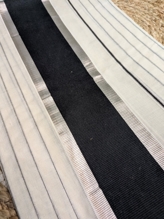 Varnika - Black & Silver Stripes