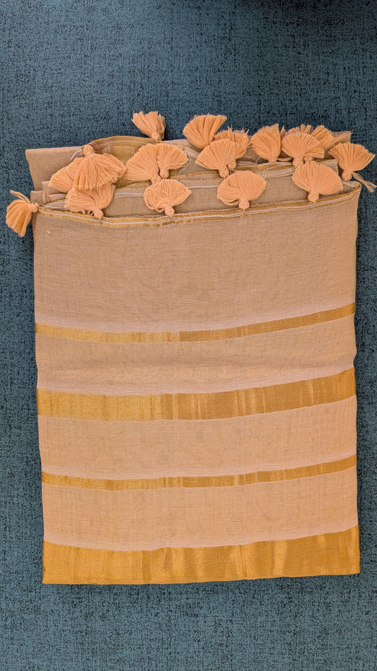 Golden Bengal Tissue Saree – Regal Elegance