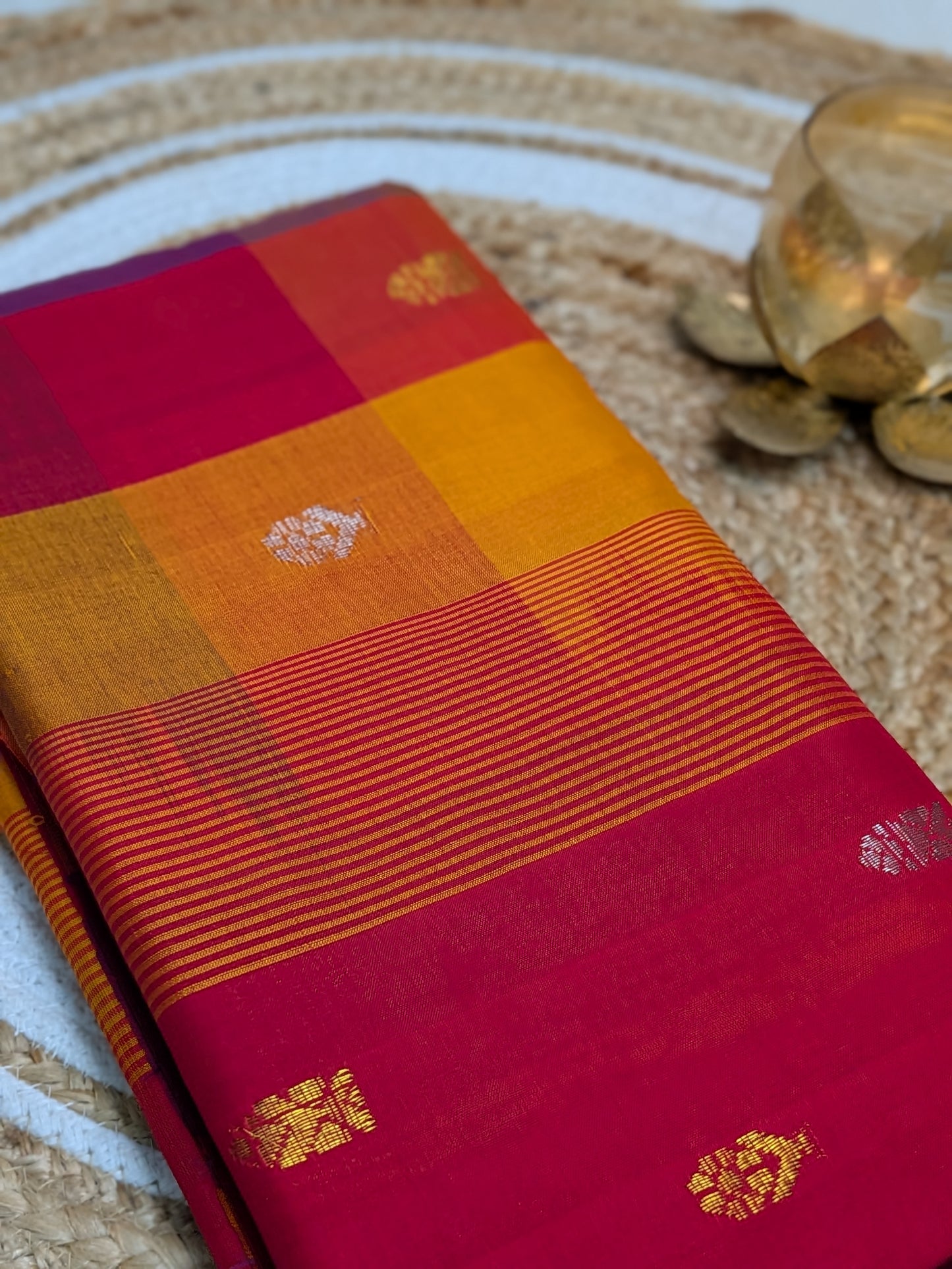 Paalum Pazhamum - Shades of Red & Orange with Zari Elegance
