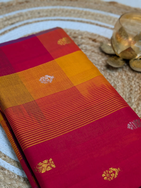 Paalum Pazhamum - Shades of Red & Orange with Zari Elegance