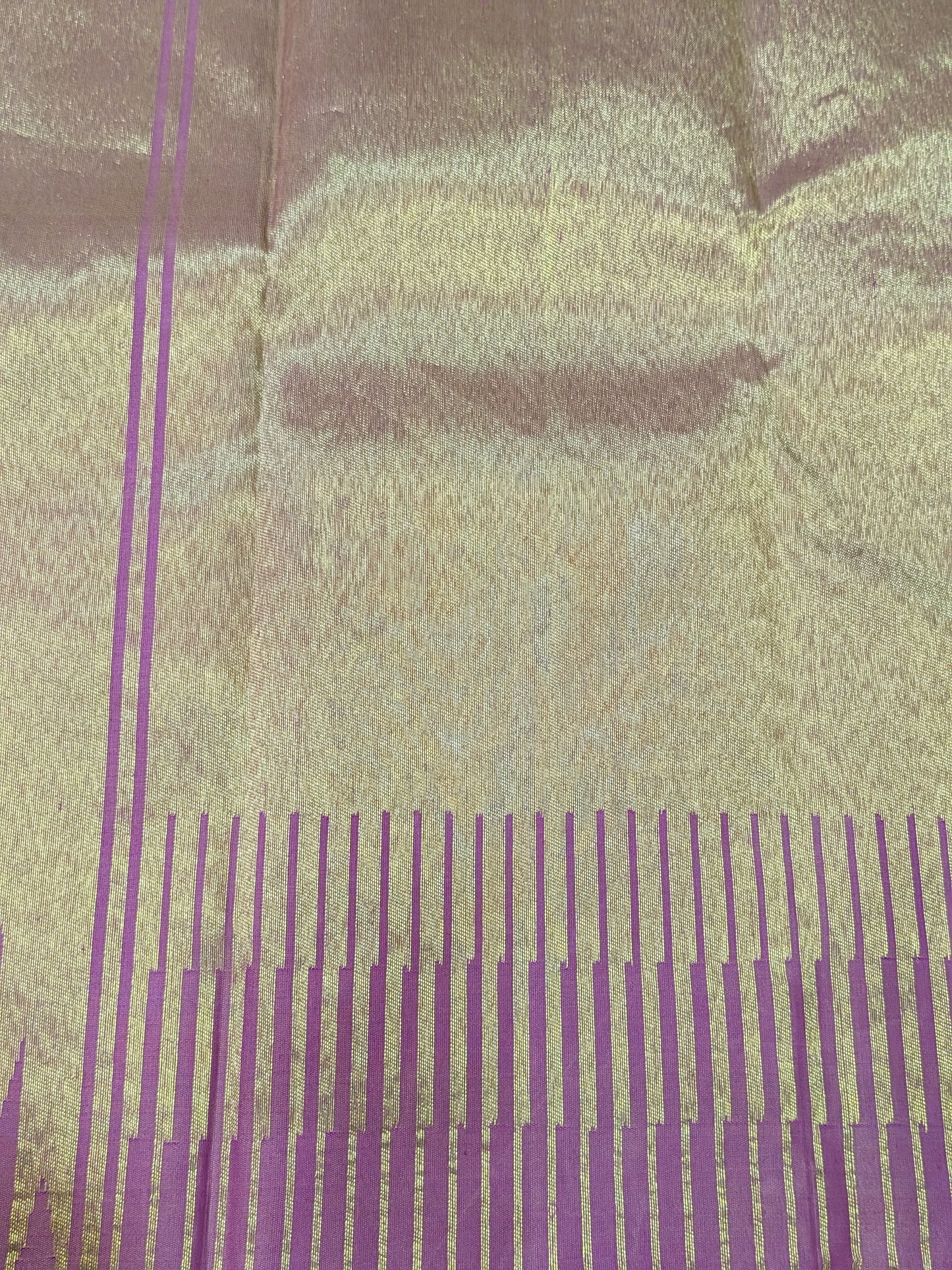 Thaarakai – Kanchipuram Pure Handloom Saree in Off-White with 8-Kol Temple Borders