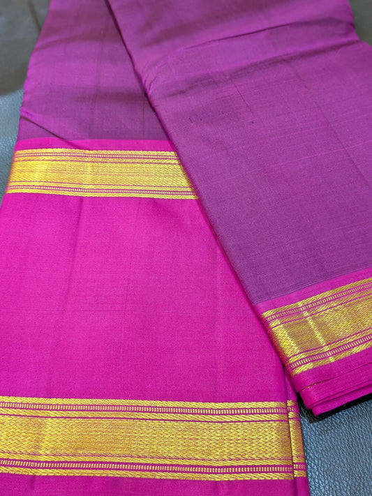 Taarakai - Rani Pink & Purple Kanchipuram Elegance