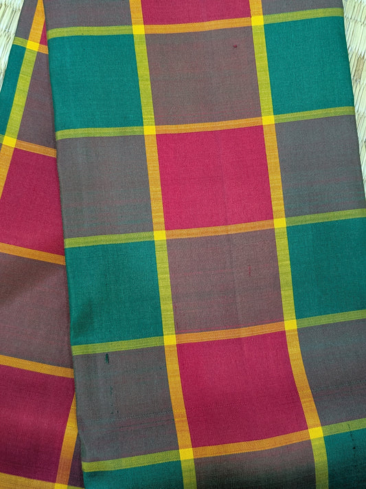 Paalum Pazhamum – Kanchipuram Checked Silk Elegance