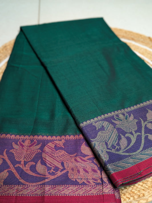 Nira - Kanchi Soft Cotton Saree with Embroidered Elegance