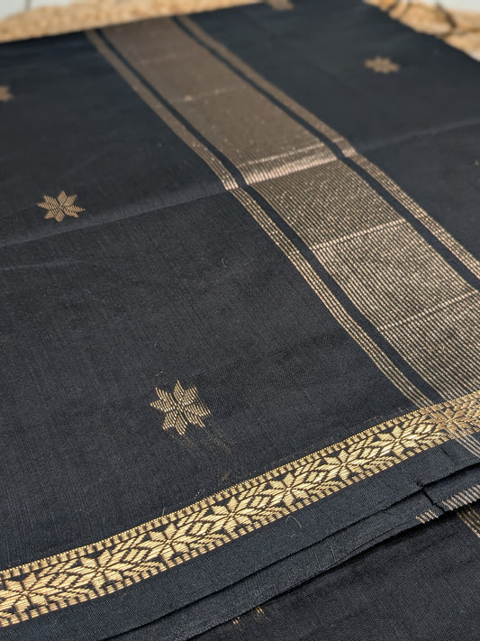 Tara - Maheswari Silk Cotton in Classic Black