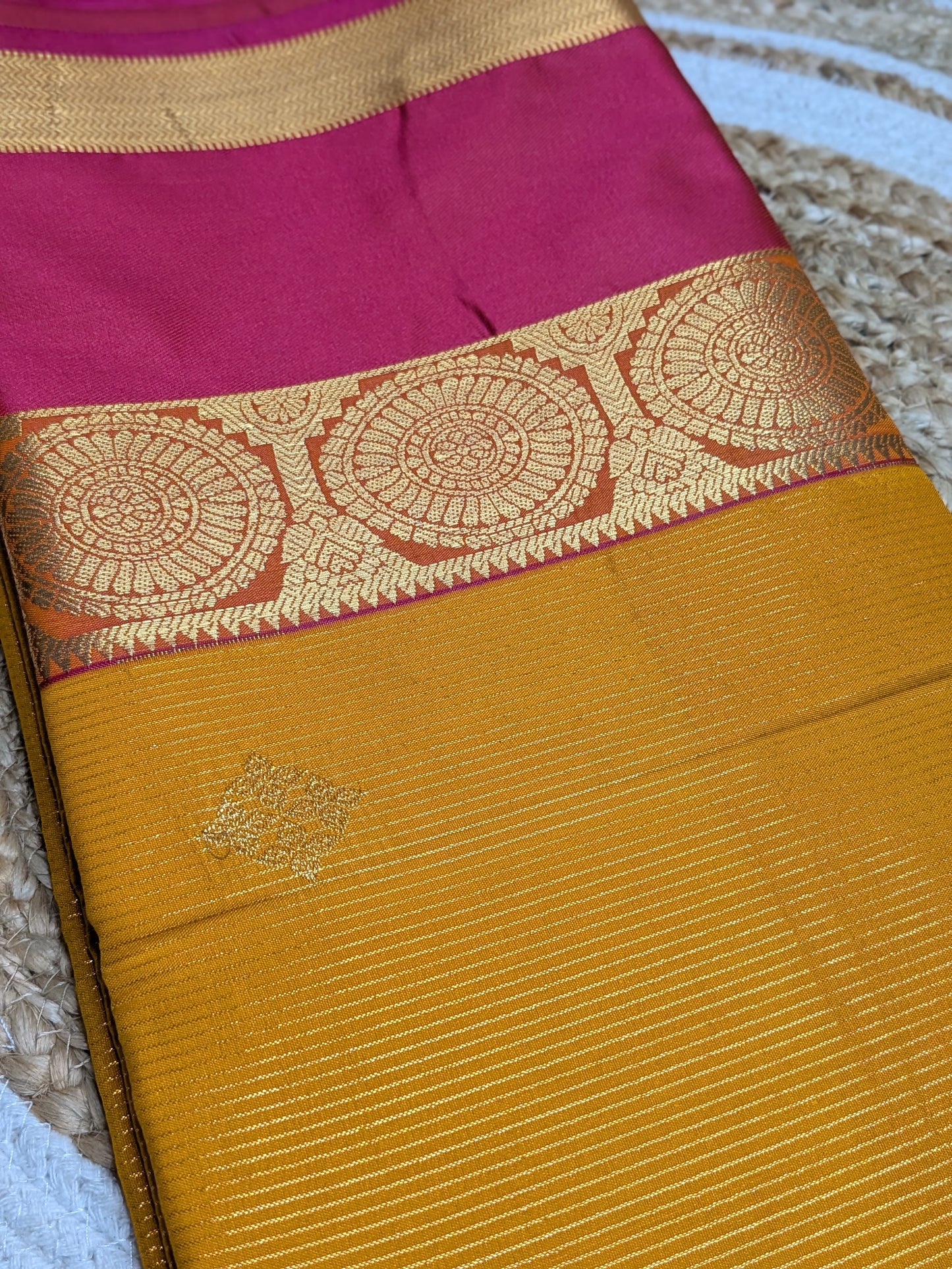 Nayika - Yellow & Rani Pink Sunlit Grace