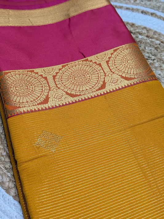 Nayika - Yellow & Rani Pink Sunlit Grace
