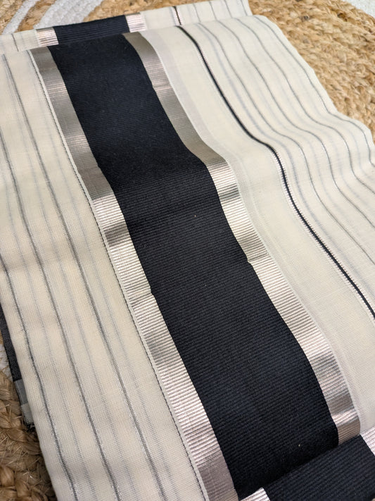 Varnika - Black & Silver Stripes
