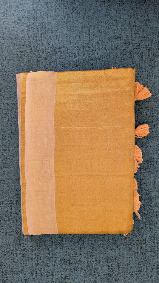 Golden Bengal Tissue Saree – Regal Elegance
